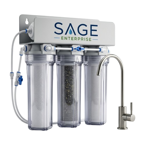 Domestic three-stage water filter